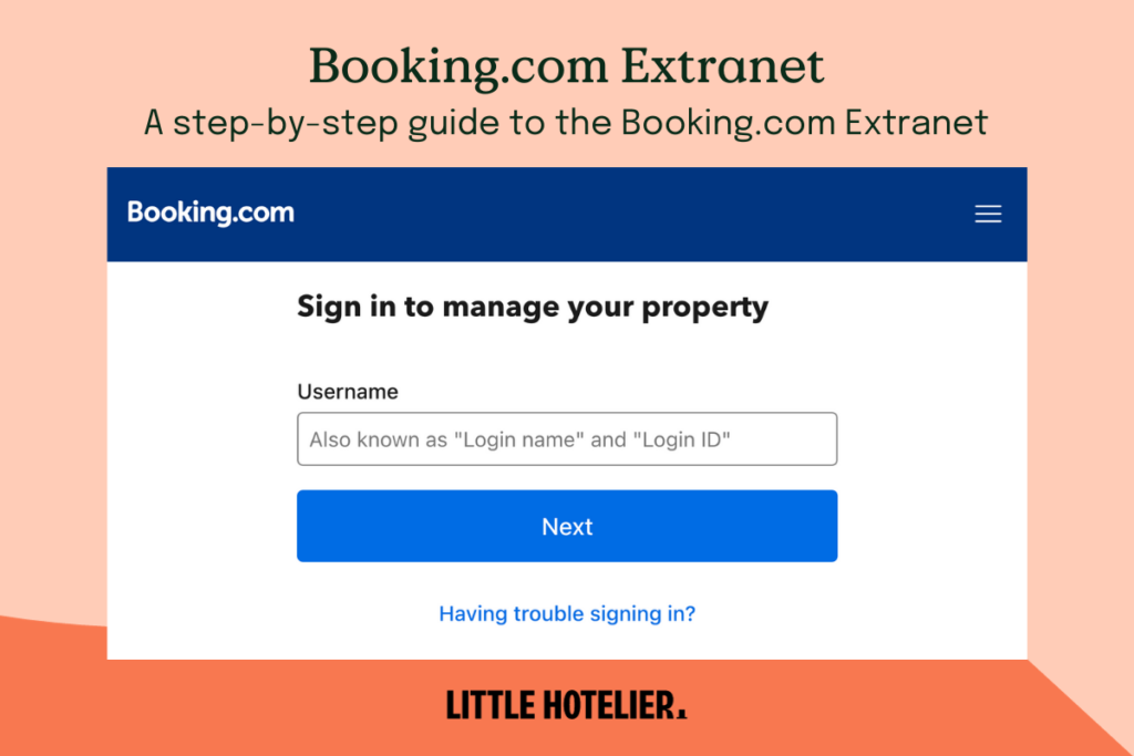 booking com extranet