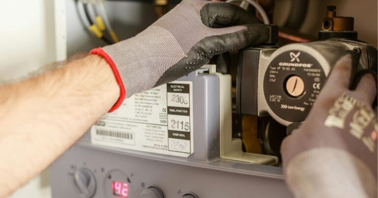 Electrician doing maintenance work